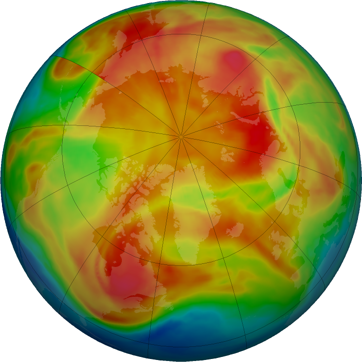 Arctic ozone map for 06 March 2019